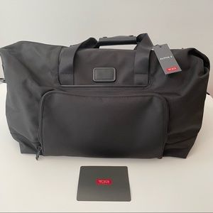 NWT Authentic TUMI Alpha 3 Double Expansion Travel Satchel Duffel Bag